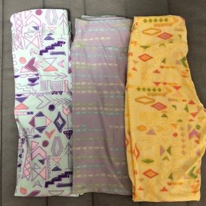 Lularoe Tween Leggings Lot of 3